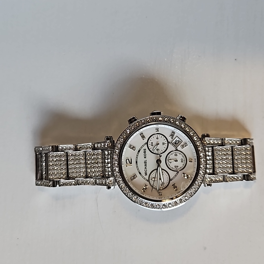 Michael Kors Parker Women's Watch, Stainless Steel and Pavé Crystal Watch
